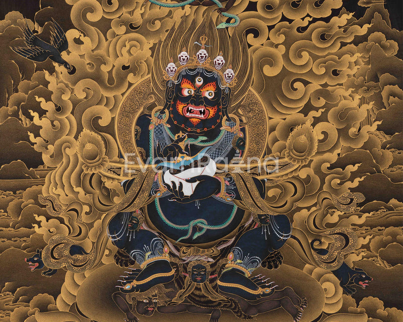 Sakya Mahakala Print | Traditional Himalayan Art