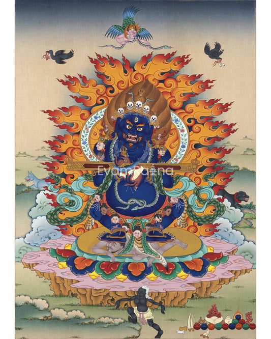 High Quality Sakya Mahakala Thangka Print