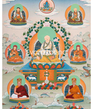 Enlighten Your Space with Hand-Painted Sakya Master Thangka Art