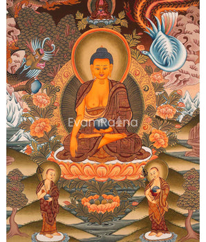Sakyamuni Buddha Handmade Tibetan Thangka