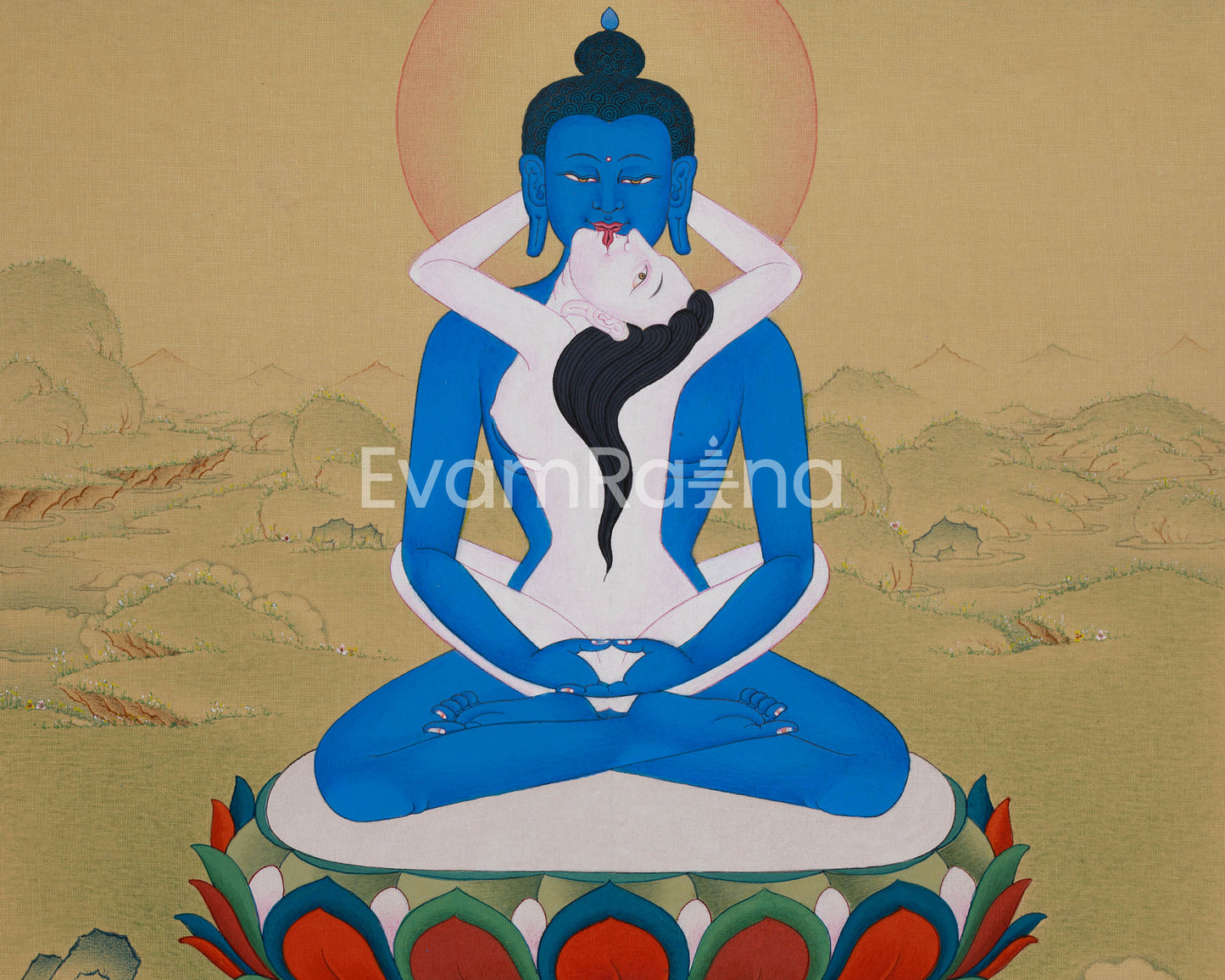 Tibetan Samantabhadra Buddha Thangka | The Supreme Buddha of the Dzogchen Tradition