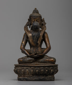 Samantabhadra With Consort Brass Statue