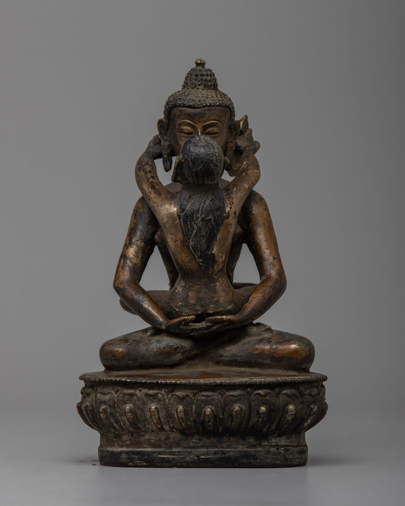 Samantabhadra With Consort Brass Statue