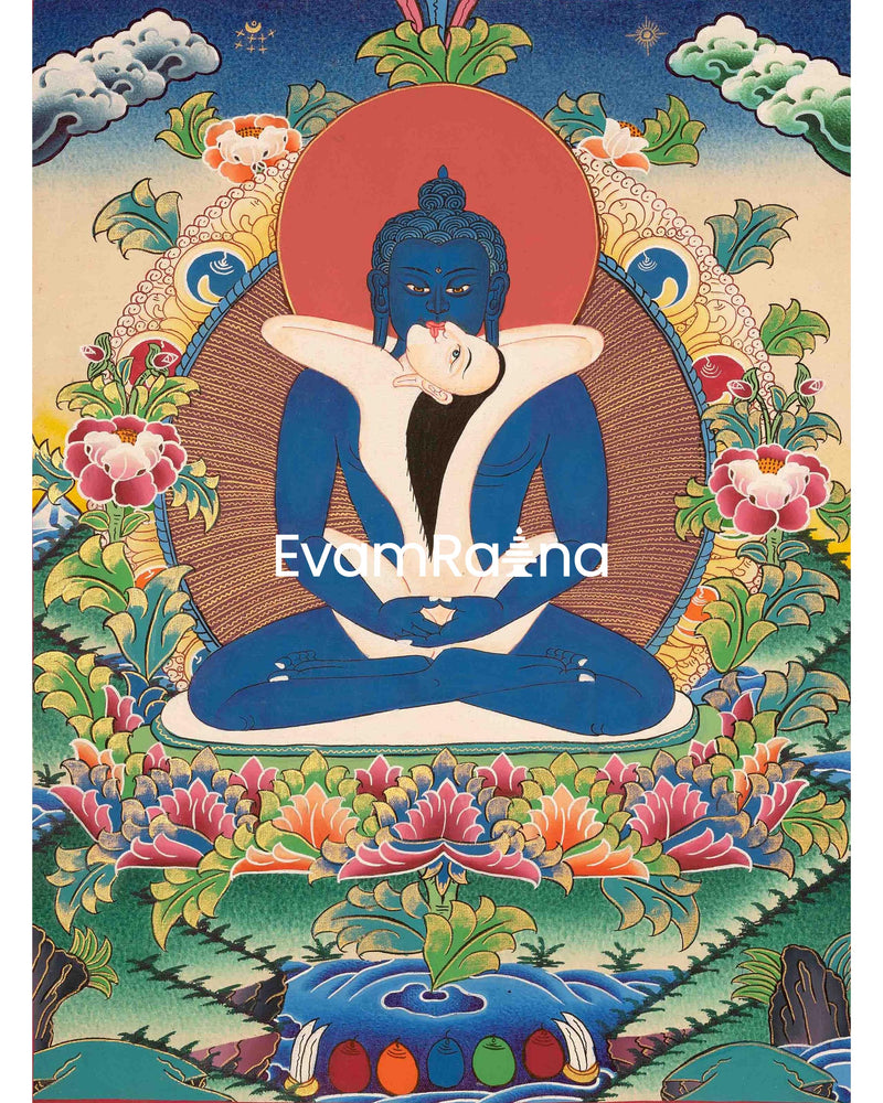 Samantabhadra Yab Yum Buddha Thangka | Painting for Meditation and Good Luck