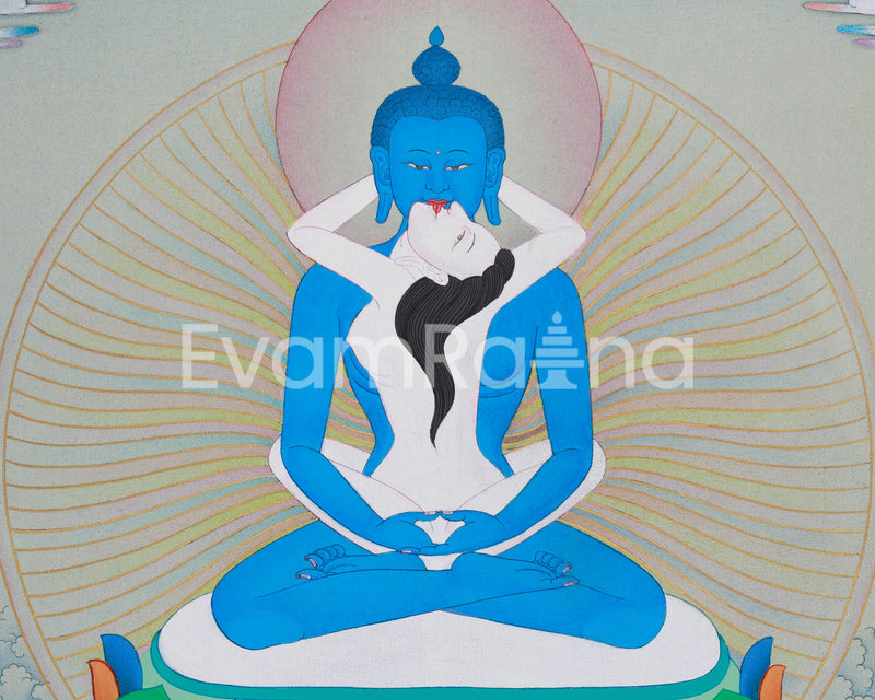 Adi Buddha Samantabhadra with Consort | The Divine Union in Yab Yum