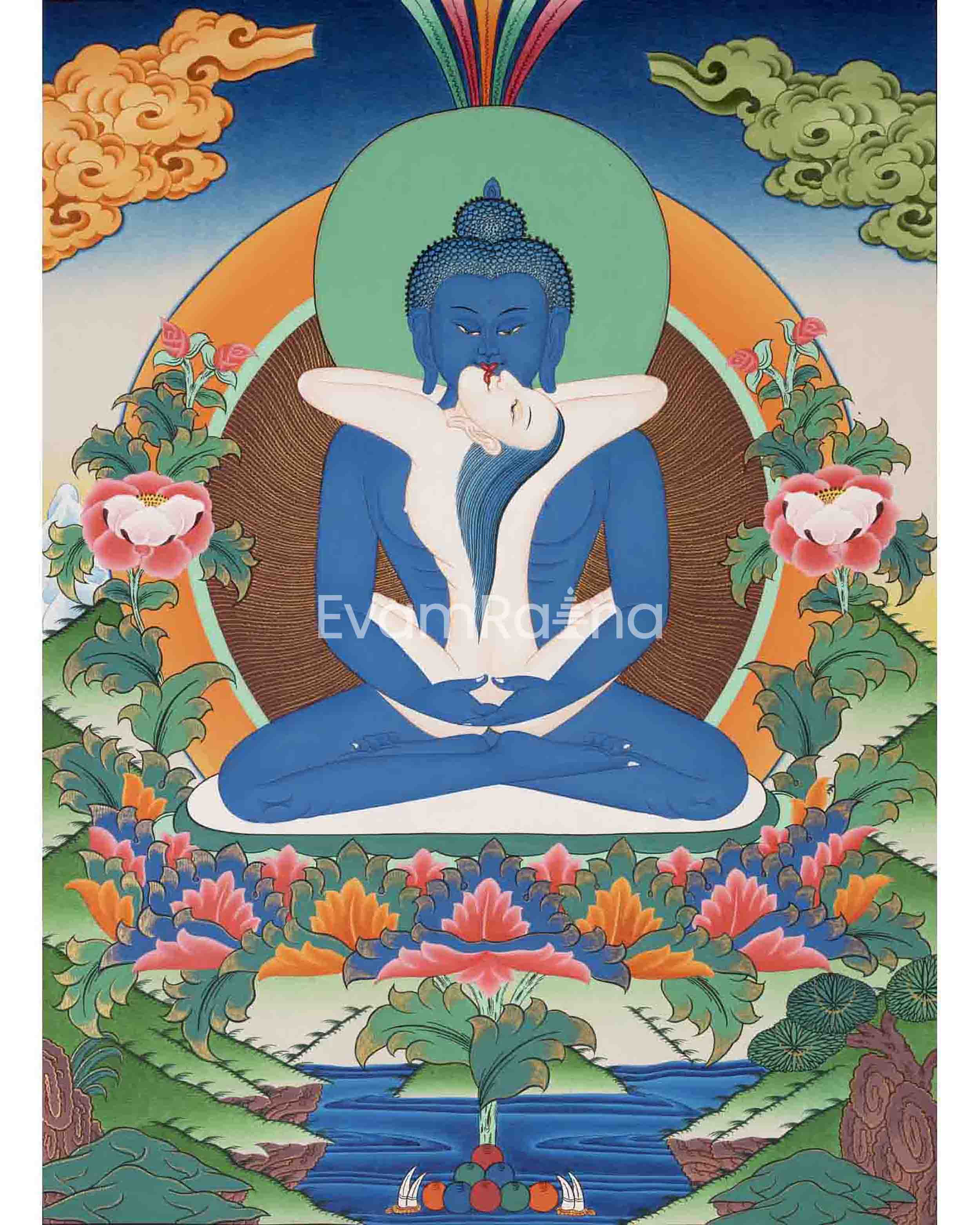Samantabhadra Yab Yum Buddha Thangka