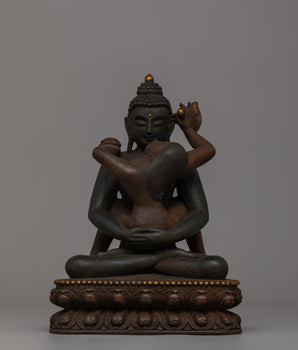 Hand-Carved Samantabhadra Statue&nbsp;