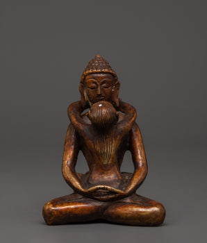 Tantric Buddha with consort figurine