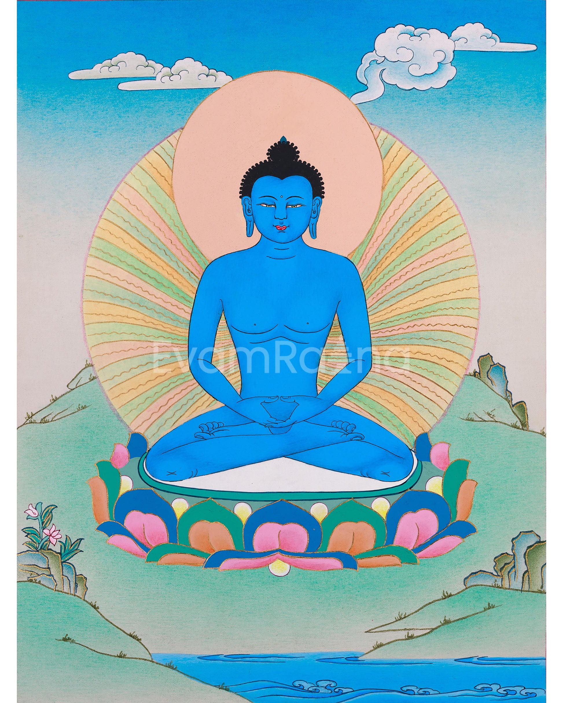 Hand-Painted Samantabhadra Thangka