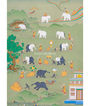 Handpainted Samatha Meditation Thangka