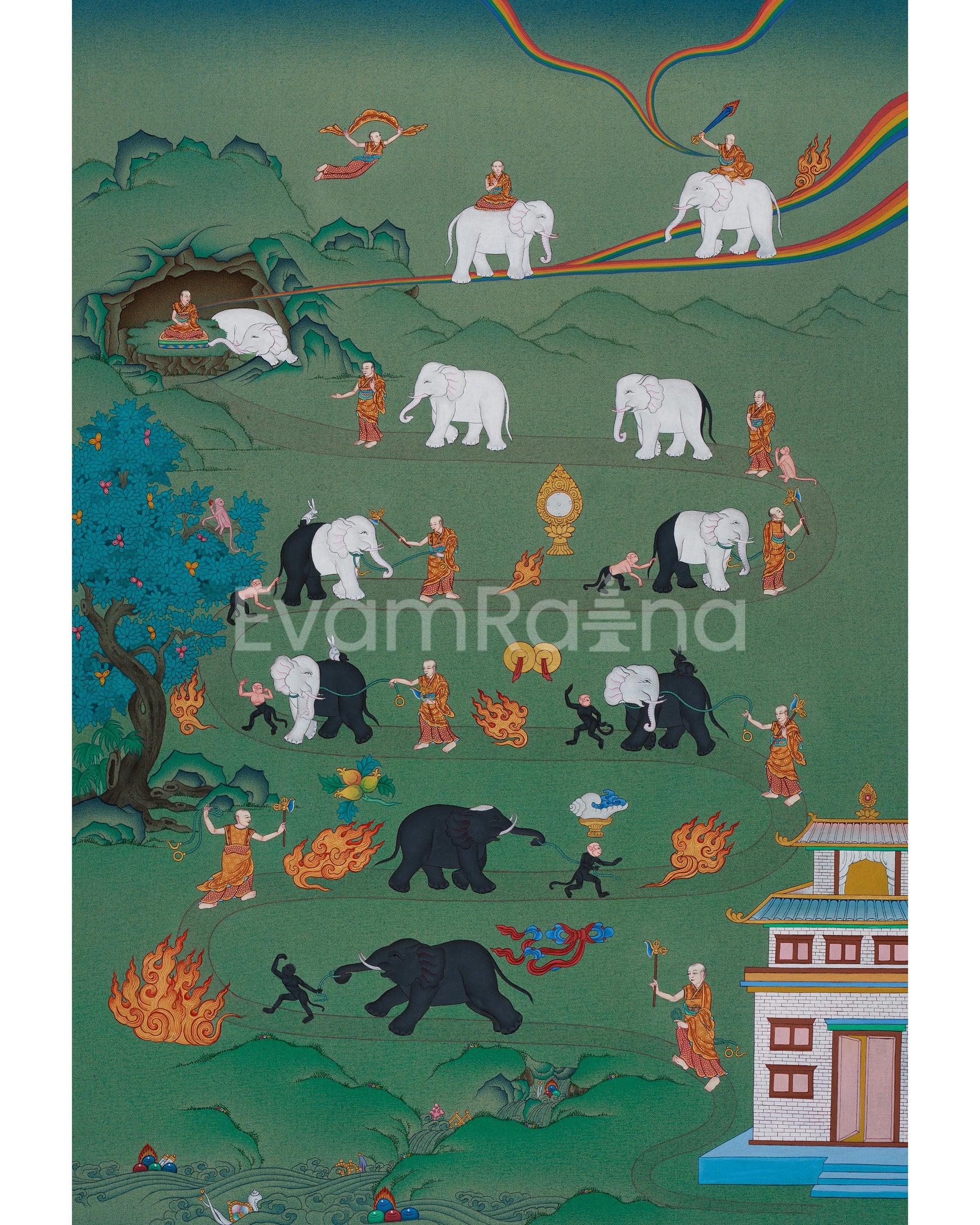 Samatha Buddhist Meditation Painting