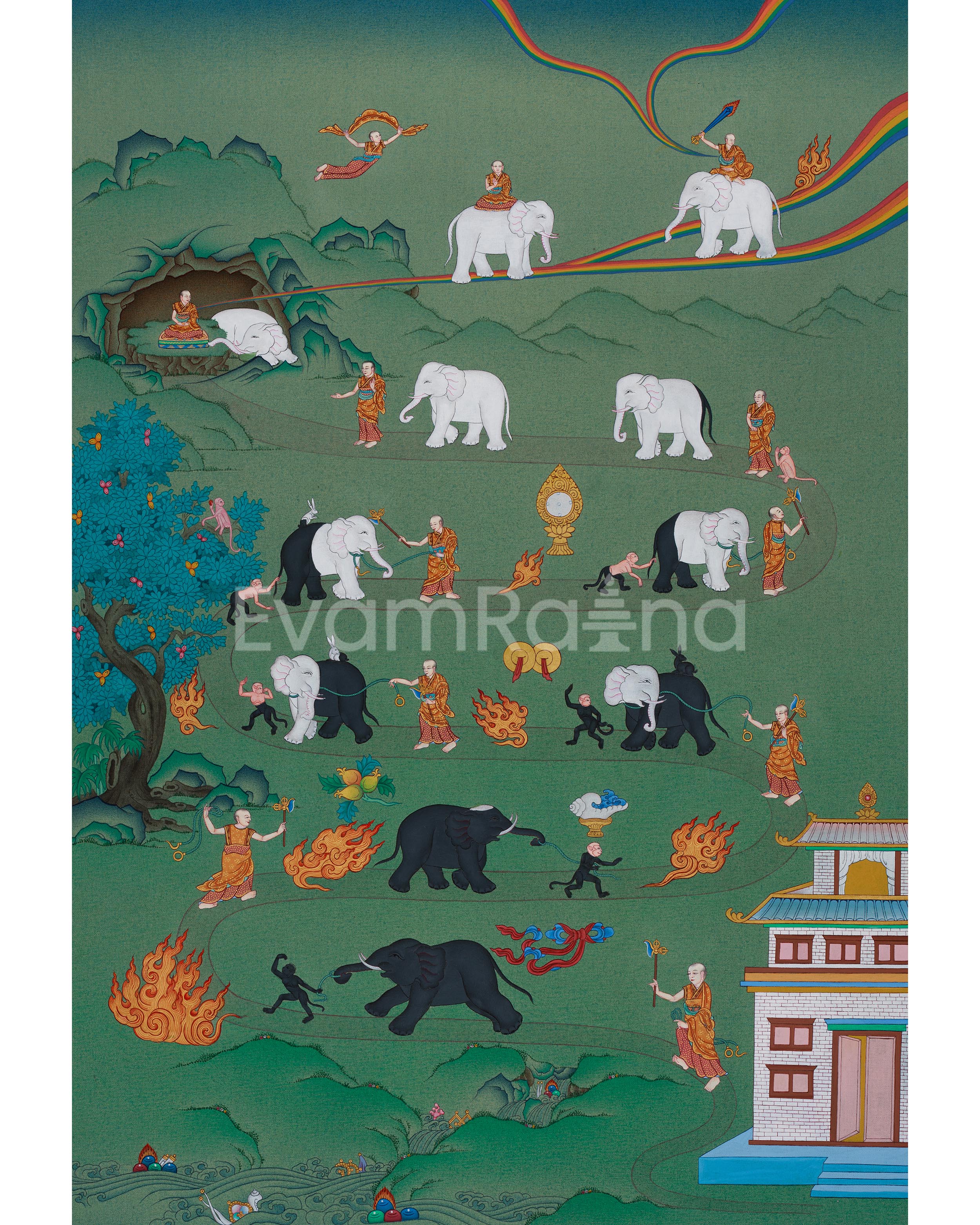 Samatha Buddhist Meditation Painting