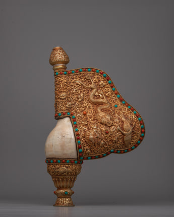 Exquisite Tibetan Ritual Conch 