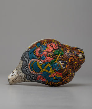 Handcarved Vajrayogini Conch Shell Sankha
