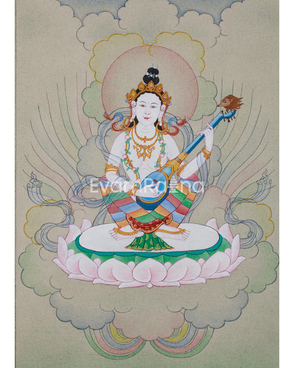 Saraswati: Wisdom Goddess of Buddhism, Thangka