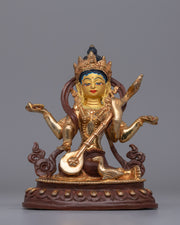 Gold plated Saraswati Statue