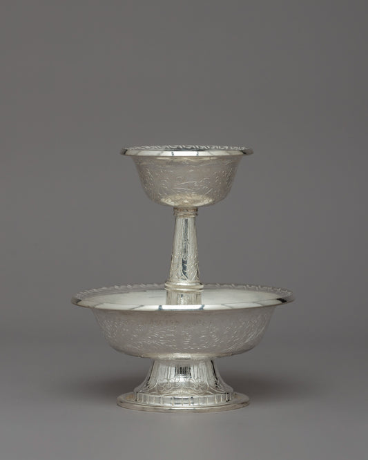 Elegant Silver Serkyem Offering Set 