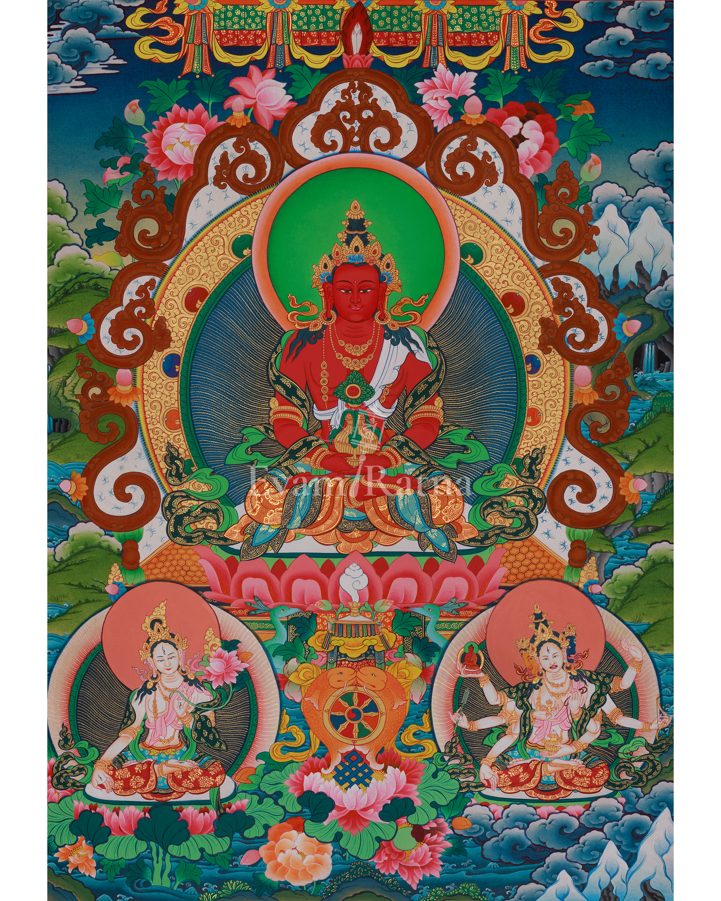 Long Life Amitayus Buddha Thangka