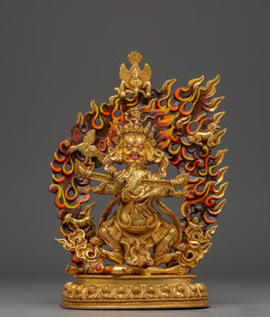 Sacred Statue of Sakya Mahakala | Tibetan Buddhist Dharma Protector