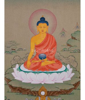 Peaceful Deity Shakyamuni Buddha Thangka