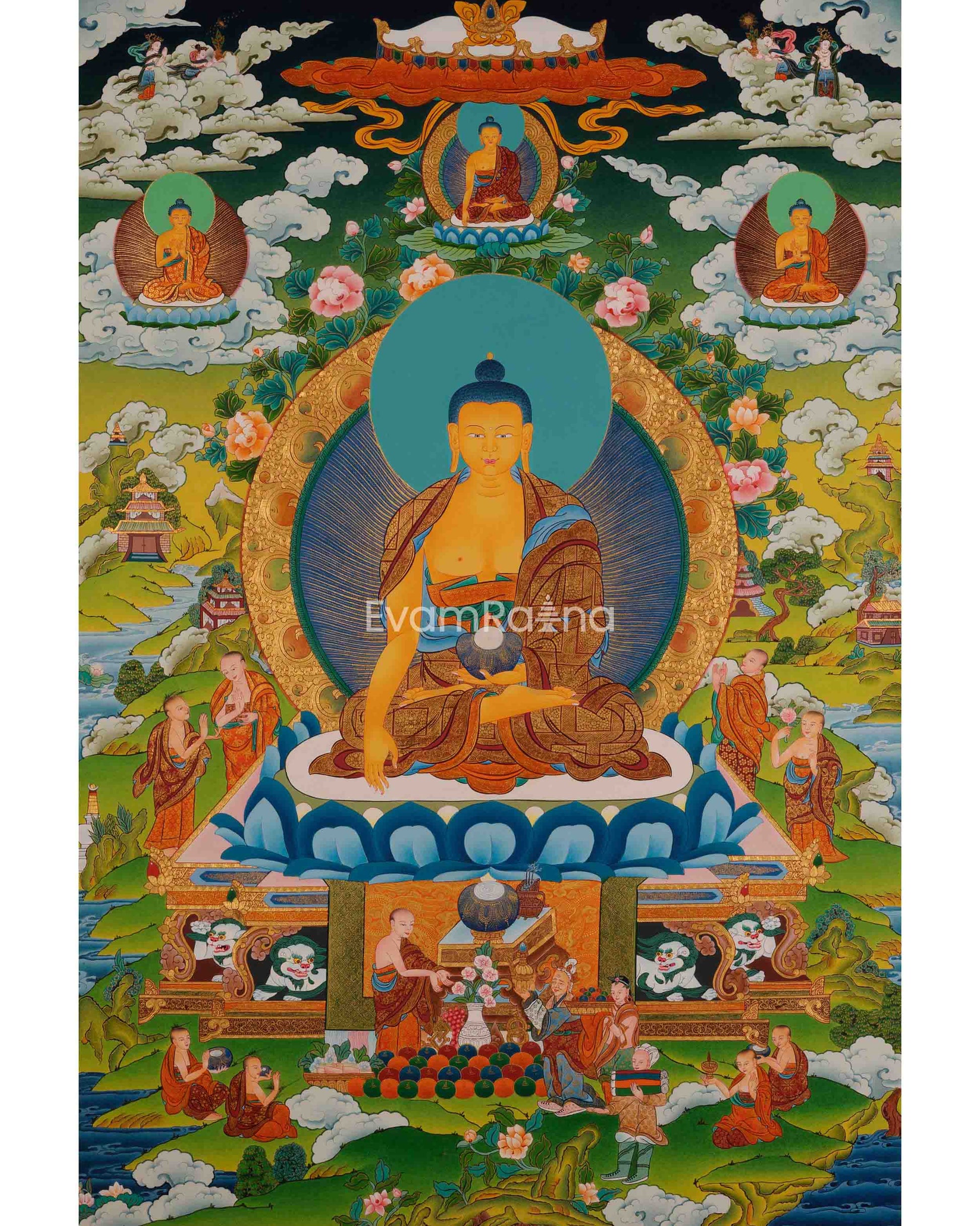 Buddha Siddhartha Gautama Thangka Art 