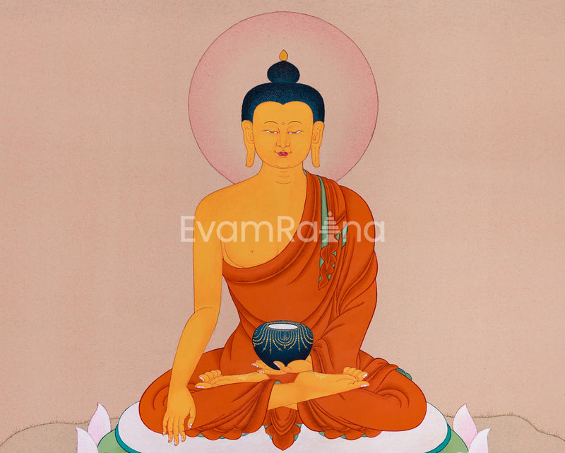 Hand-Painted Gautam Buddha Thangka | Tibetan Karma Gadri Art