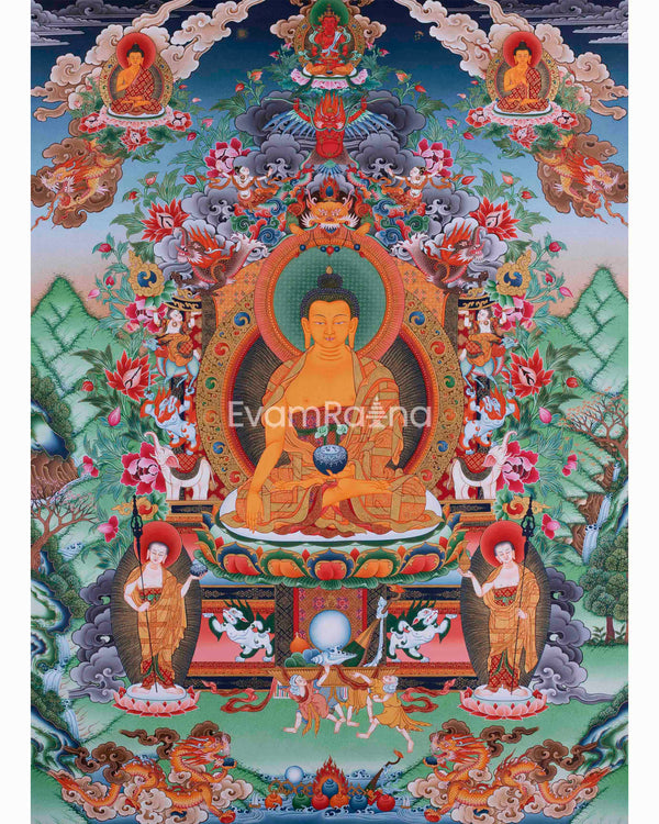 Shakyamuni Buddha Thangka Print