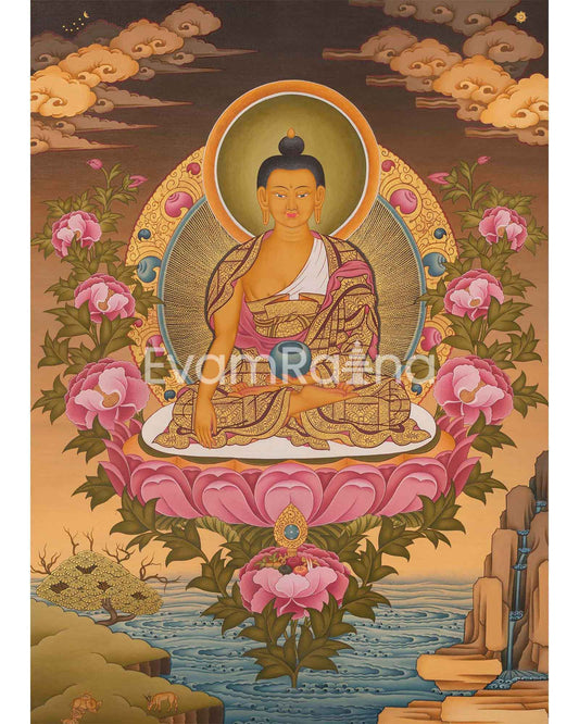 Shakyamuni Buddha Tibetan Thangka