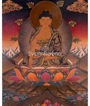 Shakyamuni Buddha Tibetan Thangka