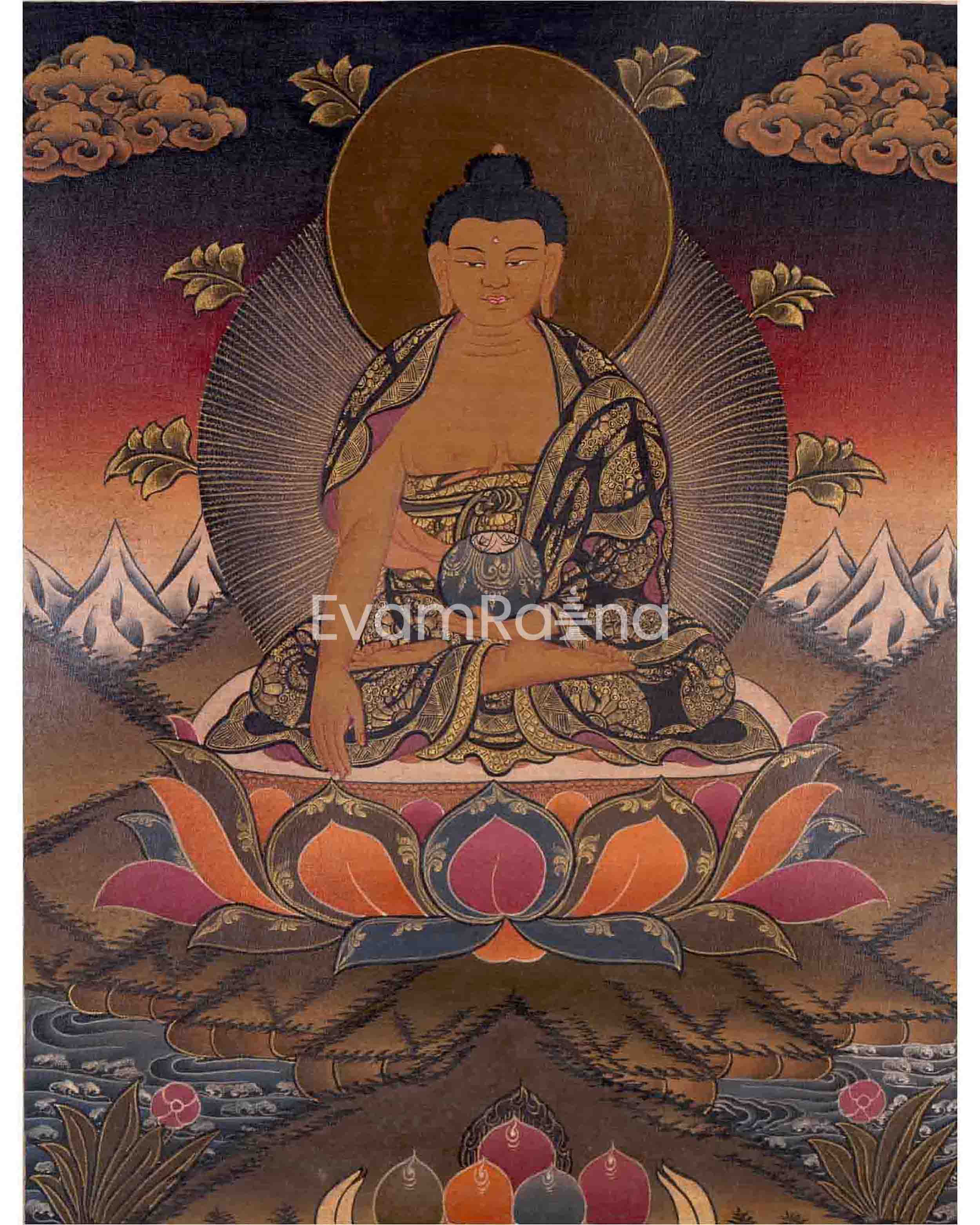 Shakyamuni Buddha Tibetan Thangka