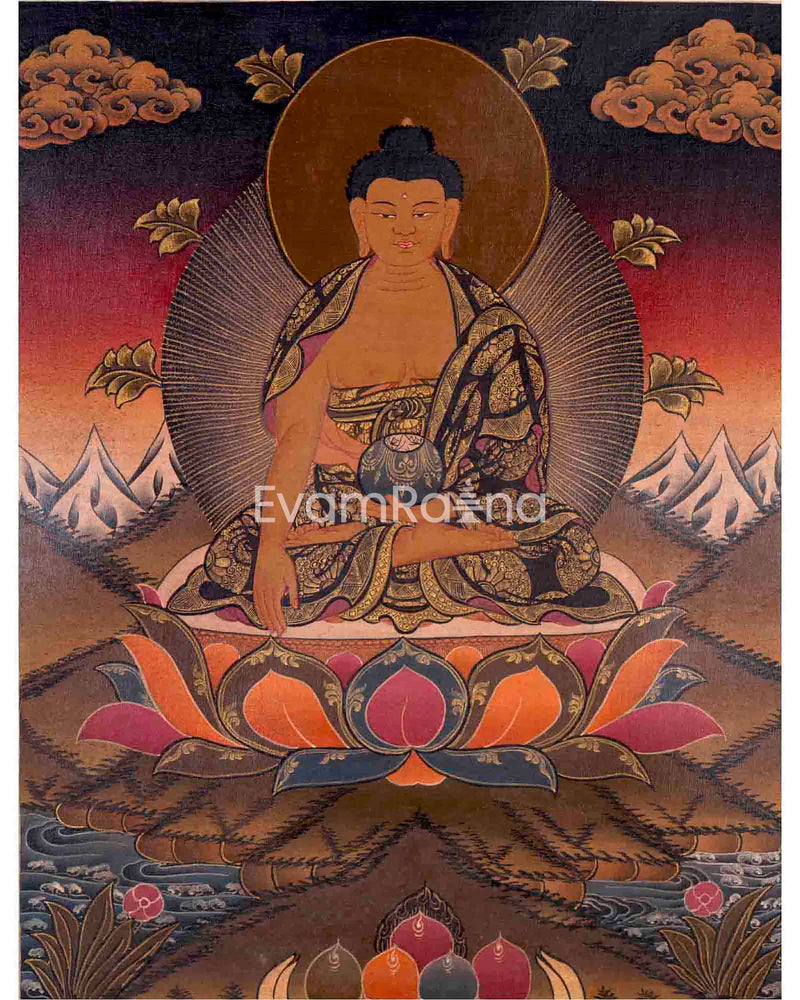 Shakyamuni Buddha Tibetan Thangka