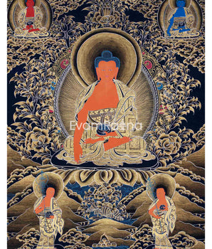 Shakyamuni Buddha With Amitabha and Medicine Buddha |