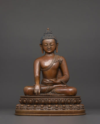 Seated on Lotus Disc Shakyamuni Buddha Statue