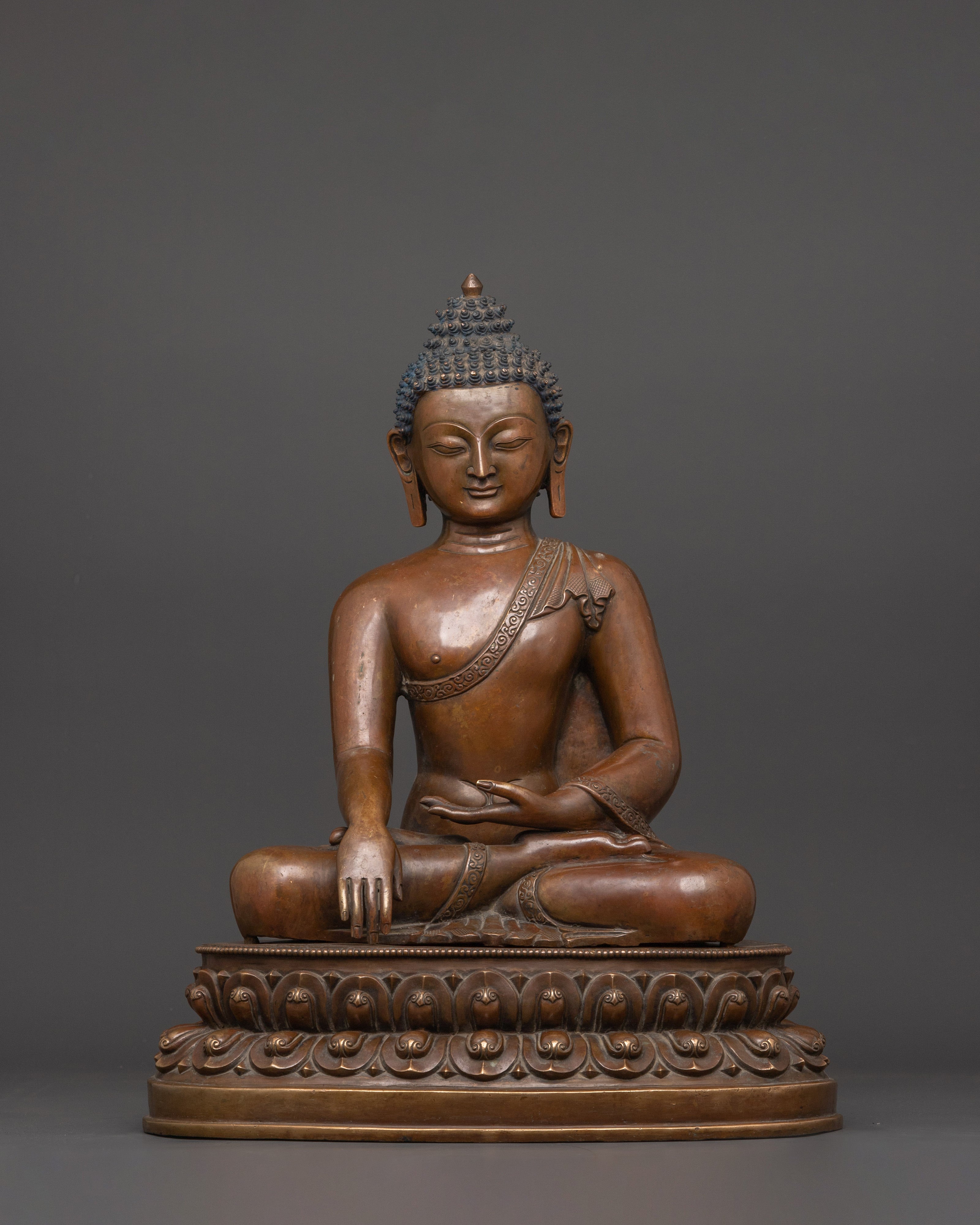 Seated on Lotus Disc Shakyamuni Buddha Statue