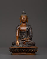 Beautiful Oxidized Copper Shakyamuni Buddha