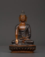 Beautiful Oxidized Copper Shakyamuni Buddha