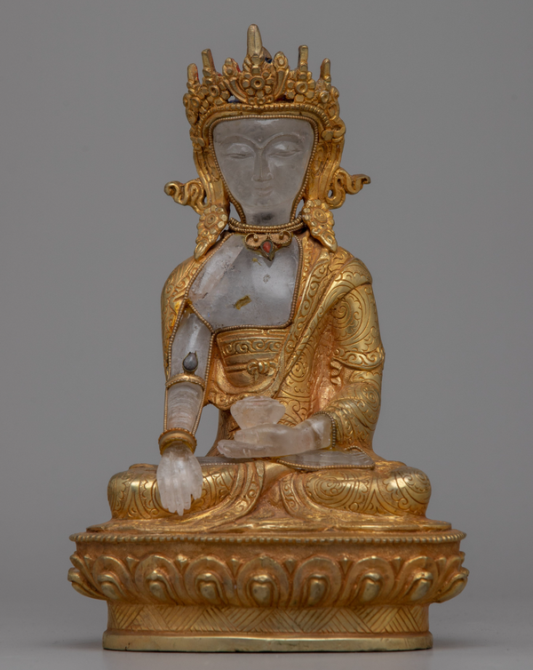 Shakyamuni Buddha Crystal Statue