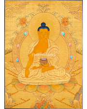 Full Gold Style Shakyamuni Buddha Thangka Painting