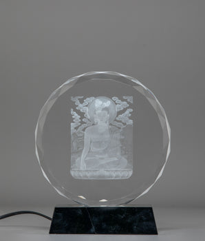 Glass Shakyamuni Buddha for Decor