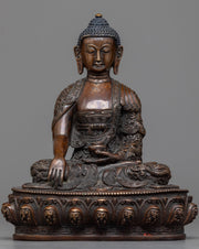 Oxidized Shakyamuni Buddha Statue