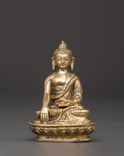 Namo Shakyamuni Buddha Sculpture | Handcrafted Brass Buddhist Figurine