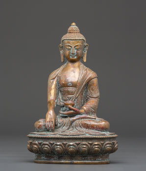 Handmade Tibetan Statue of Shakyamuni Buddha