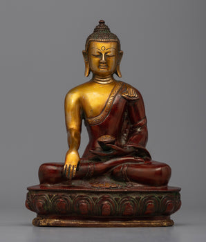 Scared Brass Shakyamuni Buddha Statue