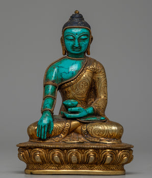 Turuquoise Shakyamuni Buddha Statue