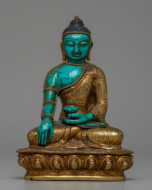 Turuquoise Shakyamuni Buddha Statue