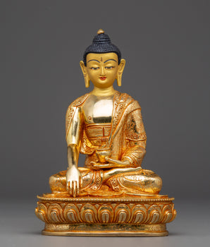 Handmade Gold Gilded Statue of Shakyamuni Buddha