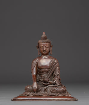 peaceful-shakyamuni-buddha-oxidized-copper-statue