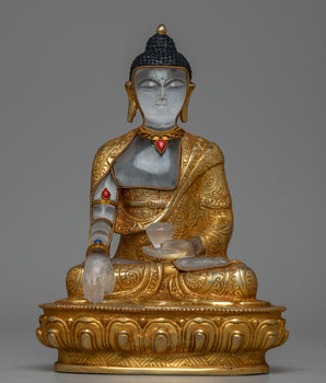 Crystal Copper Shakyamuni Buddha Statue