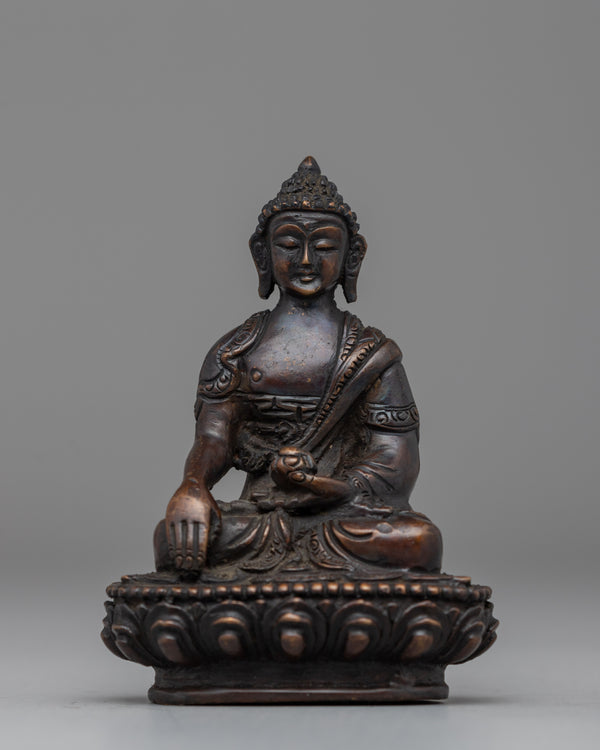 Oxidized Copper Shakyamuni Buddha