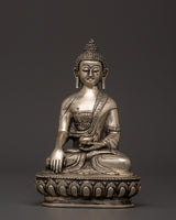 Silver-Plated Shakyamuni Buddha Statue